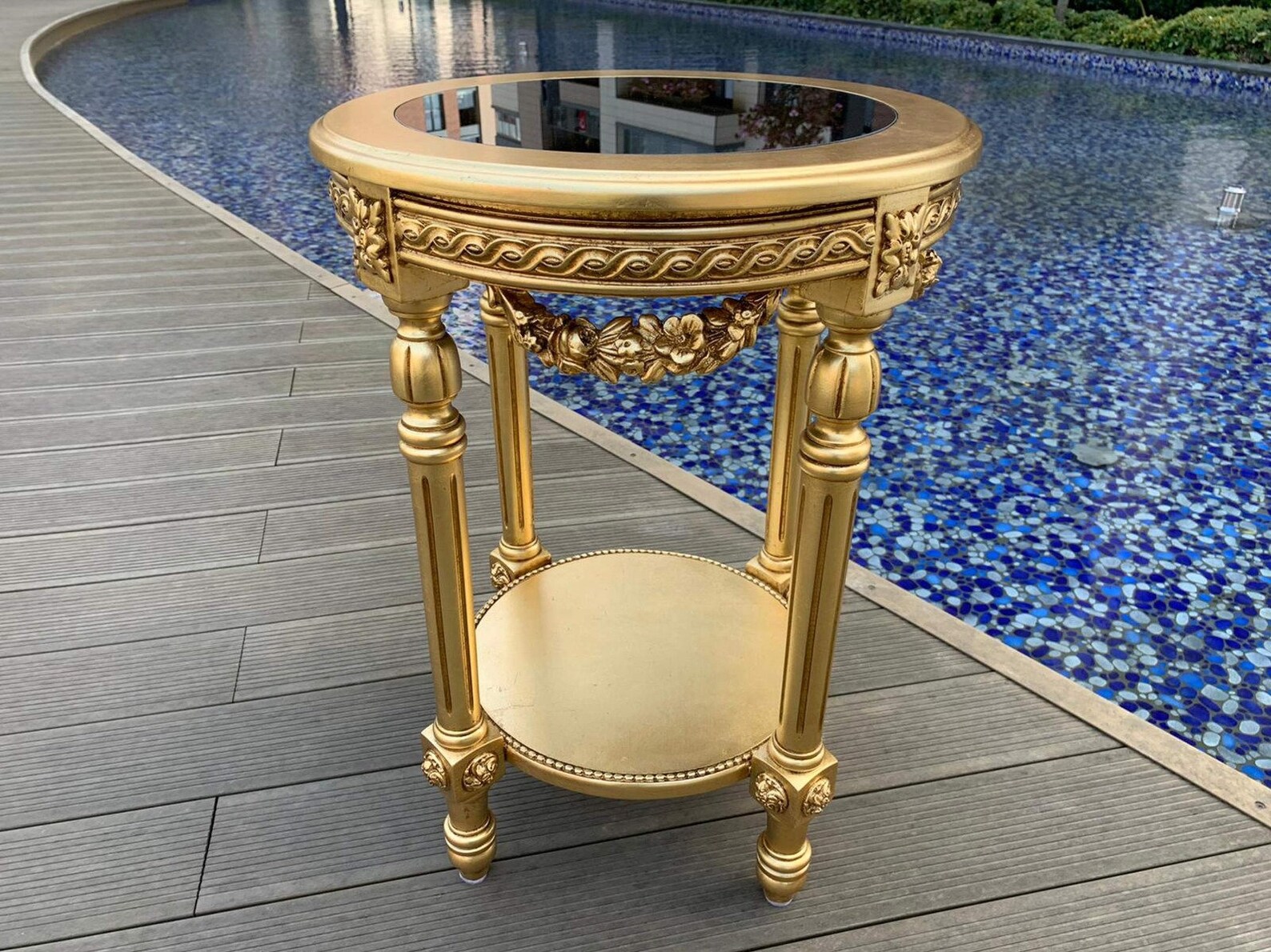 Antique Style Side Table Antique Style Coffee Table Gold Etsy UK