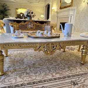 Center Coffee Table, Marble Top Coffee Table, Wooden Coffee Table, Unique Coffee Table, Marble TopTable, Gold Coffee Table, Antique Table