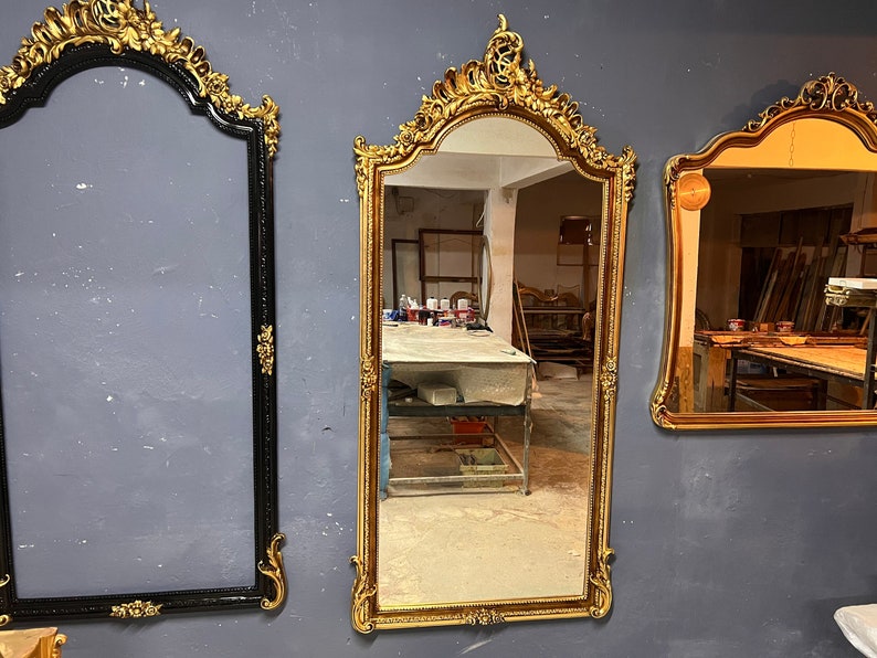 Large Wall Mirror Gold Mirror French Wall Mirror Vintage Etsy