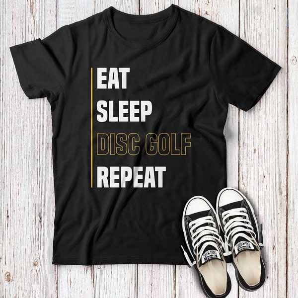 Disc Golf Funny - Eat Sleep Disc Golf Repeat! funny disc golf shirt