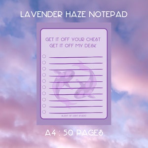 lavender haze notepad