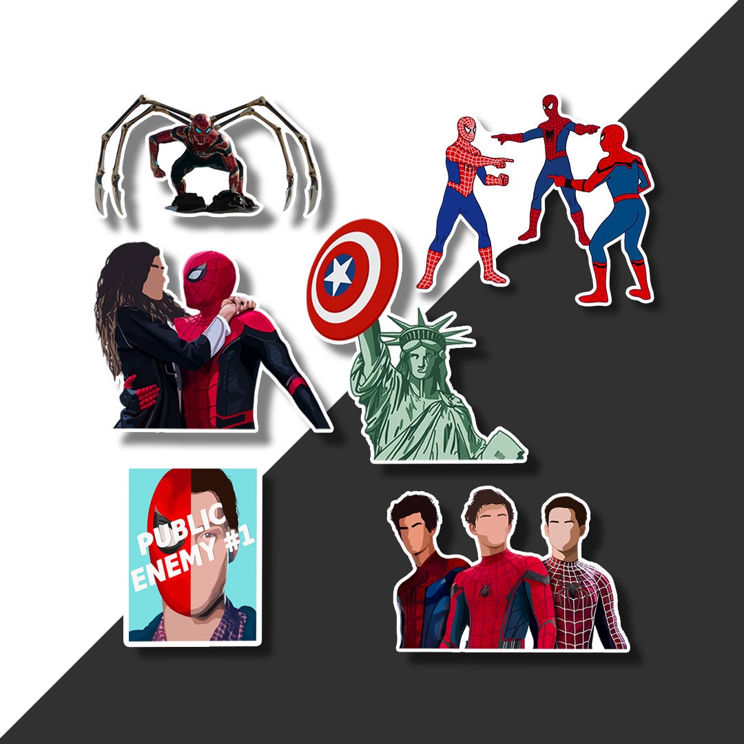 Spiderman No Way Home Sticker Set / Peter Parker / Marvel Etsy