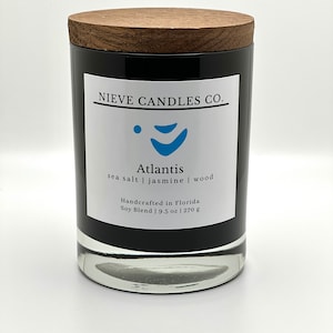 Atlantis | 9.5 oz Candle | Strong Scent | Beach Scent | Gift for Friend | Gift for Family | Home Decor | Nieve Candles Co