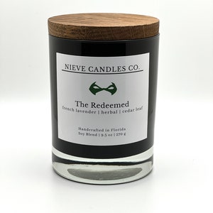The Redeemed | 9.5oz Candle | Masculine Scent | Strong Scent | Gift for Friend | Gift for Family | Fandom Inspired | Nieve Candles Co