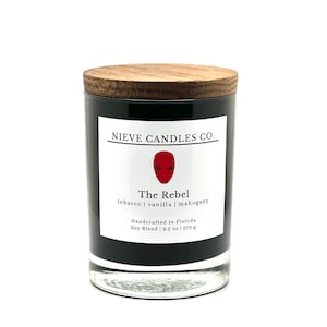 The Rebel | 9.5 oz Candle | Masculine Scent | Fandom Inspired | Gift for Friends | Gift for Family | Nieve Candles Co.