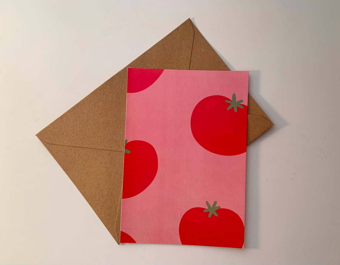 Tomato card birthday card greeting card Etsy