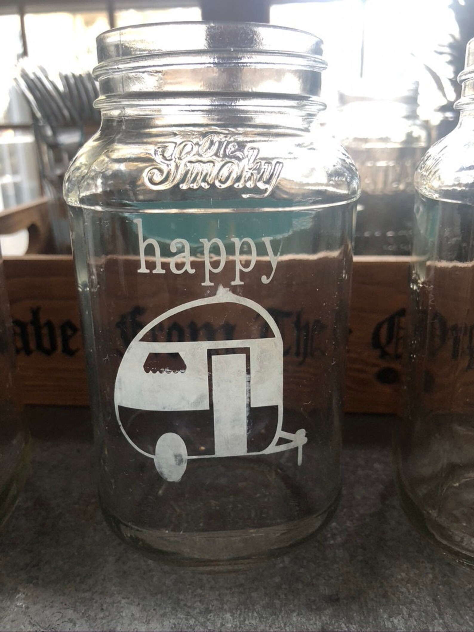 Custom etched glass jars/drinking glasses/vases Etsy