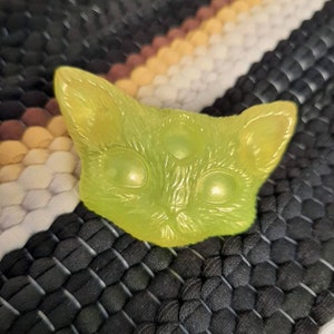 Glow in the Dark Midas Space Cat Pin