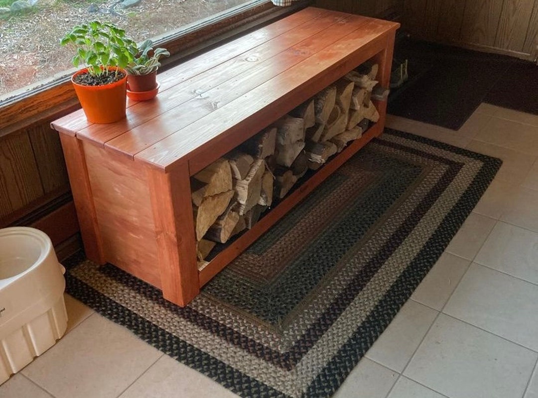 Wood Rack Bench DIY Build Plans Etsy