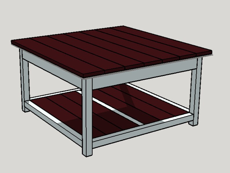 Farmhouse Coffee Table Build Plans PDF Etsy