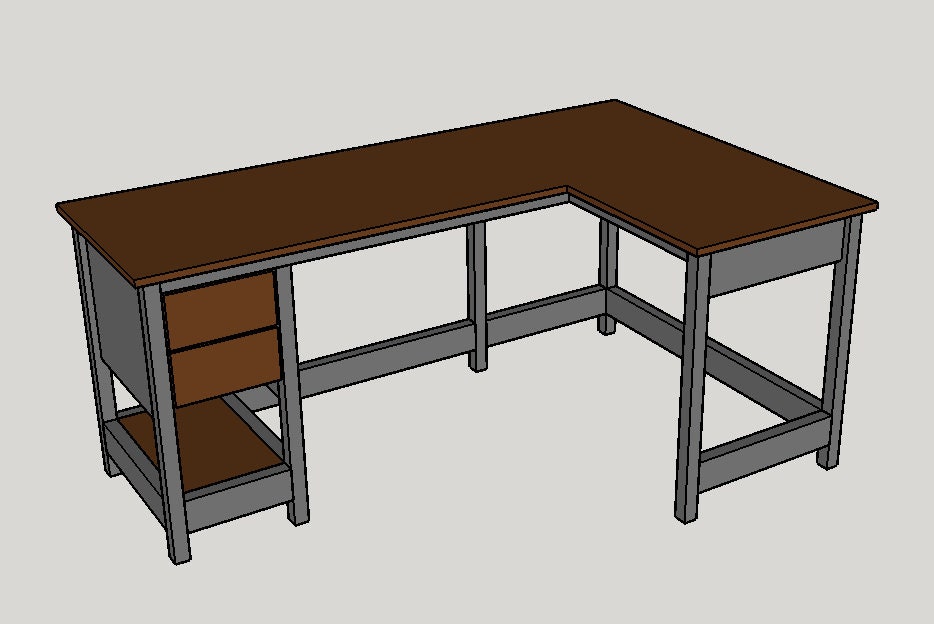 Corner Desk Build Plans Etsy