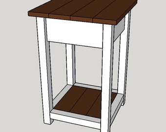 Farmhouse End Table Plans - Etsy