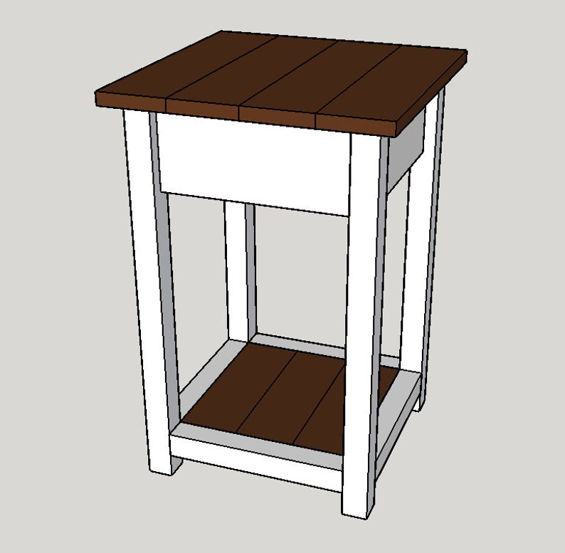 Farmhouse End Table Build Plans Etsy