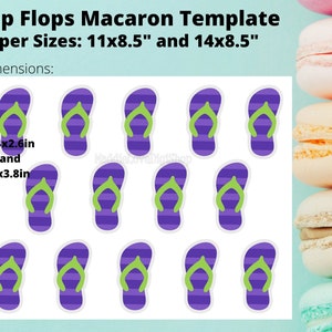 Flip Flops Summer Macaron Template