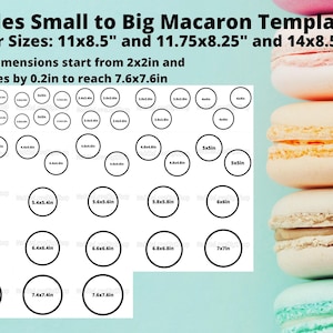Circles Small to Big Macaron Template | Ideal for Macaron Cakes and Christmas Tree Macaron Cakes