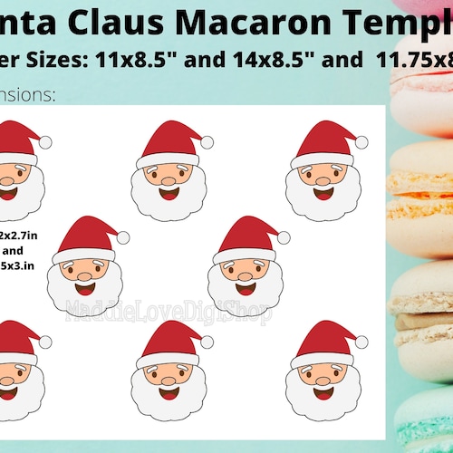 Ghost Macaron Template Etsy