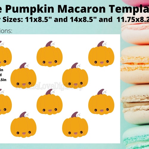 Ghost Macaron Template Etsy