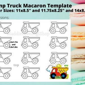 Dump Truck Macaron Template