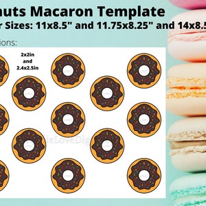 Donuts Macaron Template