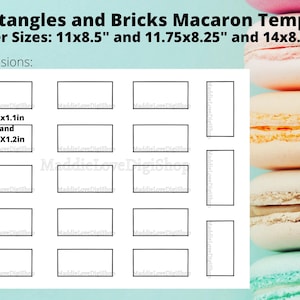 Rectángulos y ladrillos Macaron Plantilla