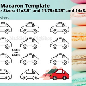 Car Macaron Template