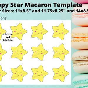Happy Star Macaron Template | Starfish