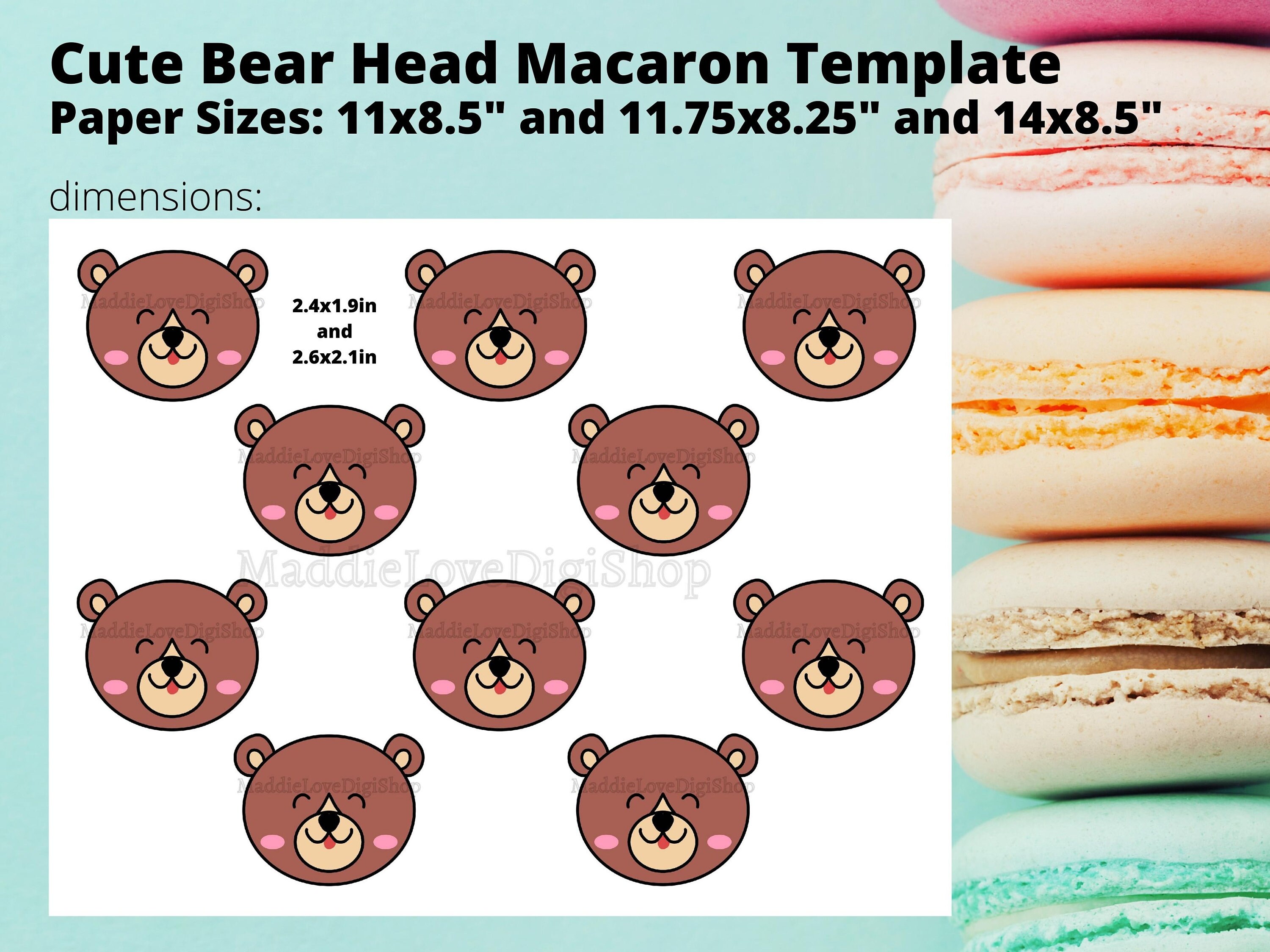 Bear-Shaped Chocolate Macarons - Bites by Bianca