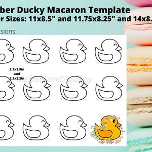 Rubber Ducky Macaron Template