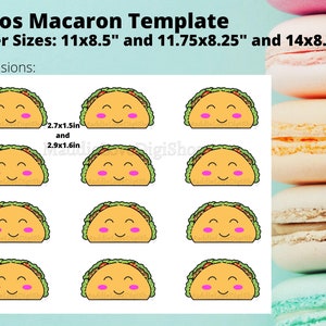 Cute Taco Macaron Template