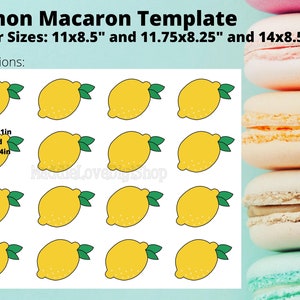 Plantilla de macarrón de limón