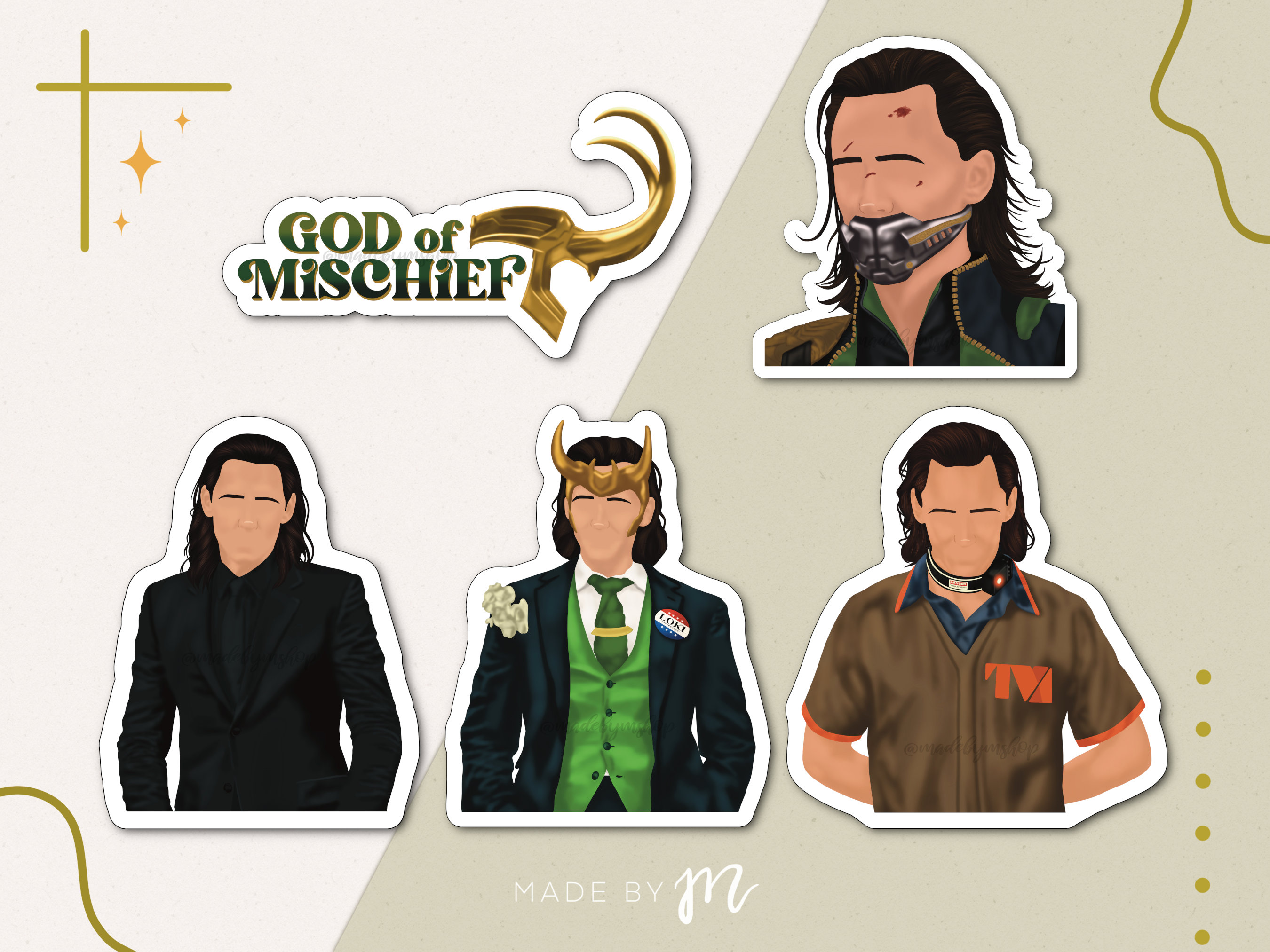 loki sticker set etsy canada