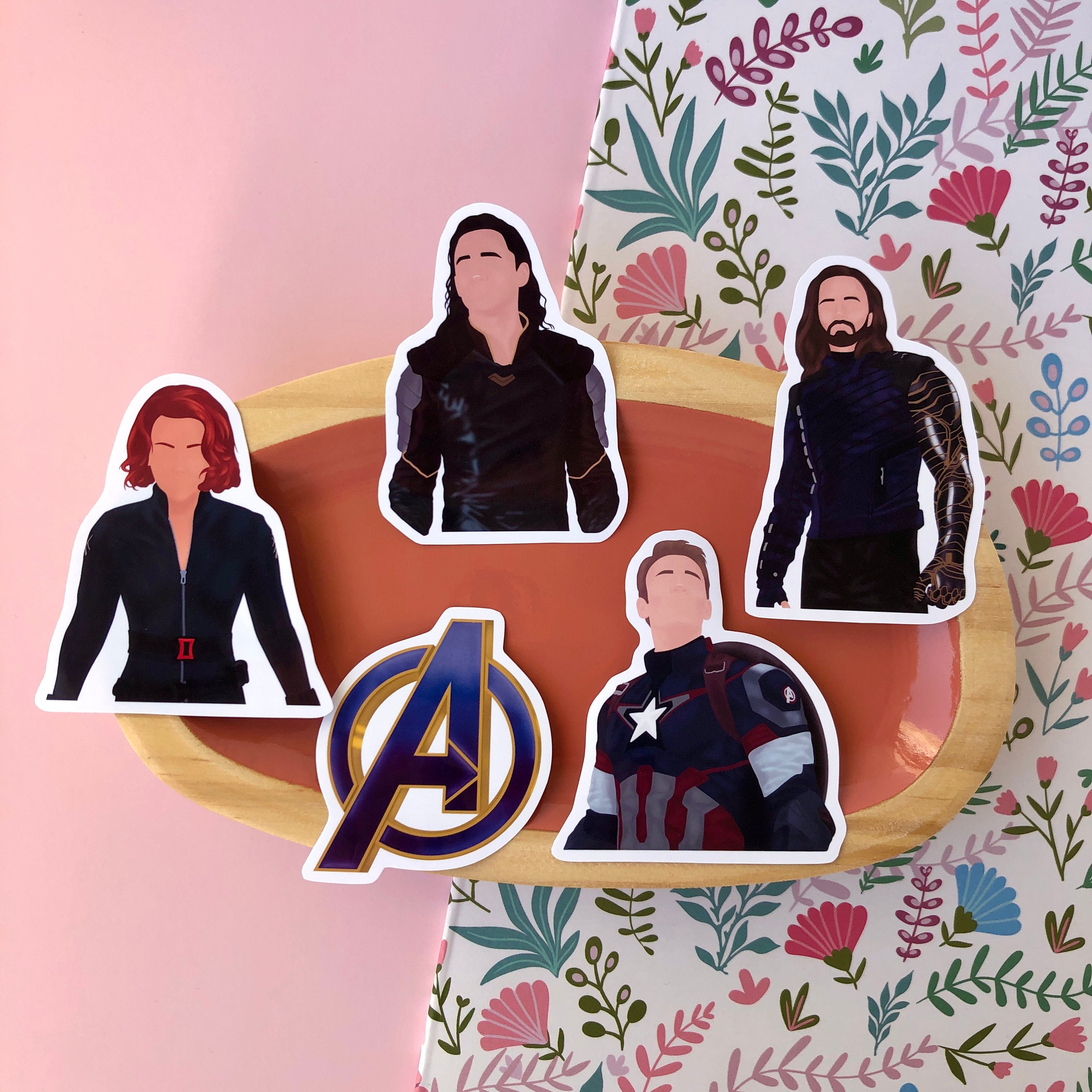 marvel sticker set blue aesthetic etsy