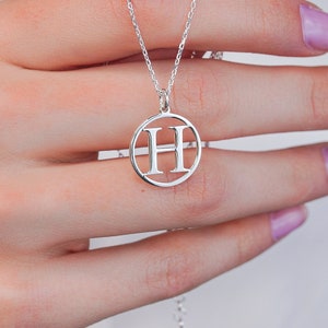 Personalized Tiny Letter in Circle Necklace * Dainty Circle Symbol Initial Necklace * Custom Letter Necklace * Personalized Gift