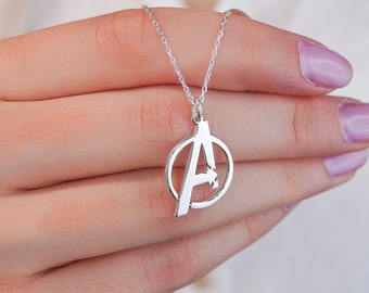 Avengers Symbol Initial Necklace * Custom Letter Necklace * Avengers Initial Necklace * Custom Letter * Personalized Gift