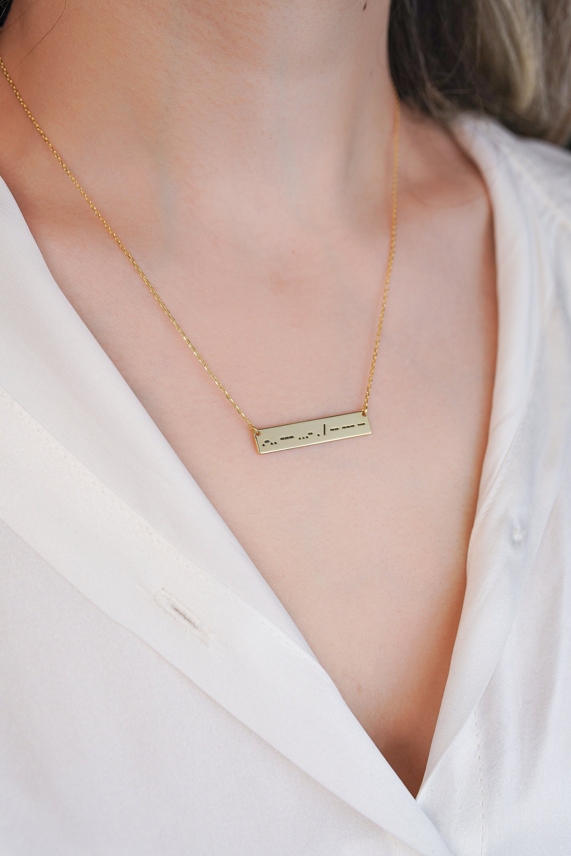 Morse Code Necklace * Secret Message in Morse Code * Custom Morse Code ...