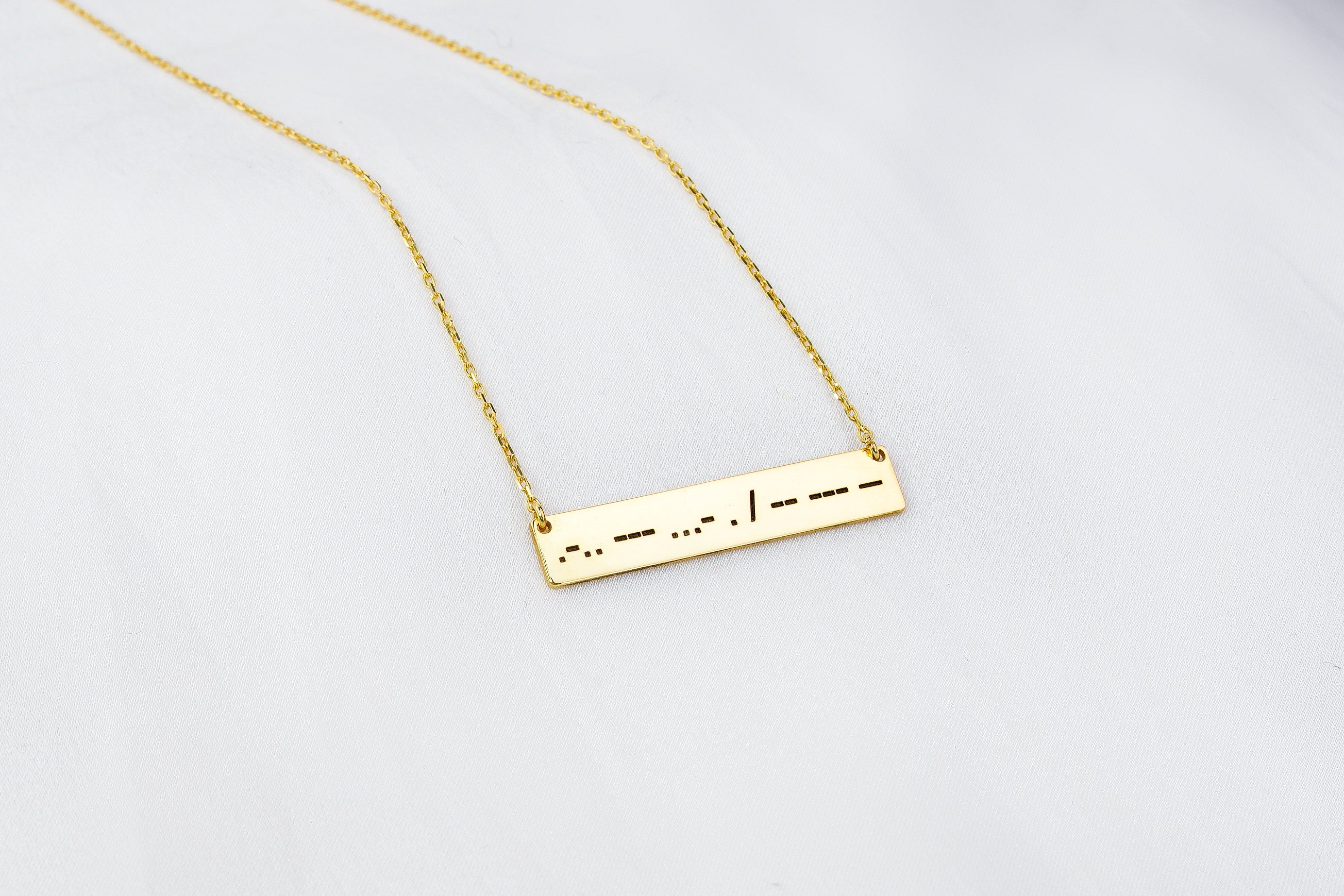 Morse Code Necklace * Secret Message in Morse Code * Custom Morse Code ...