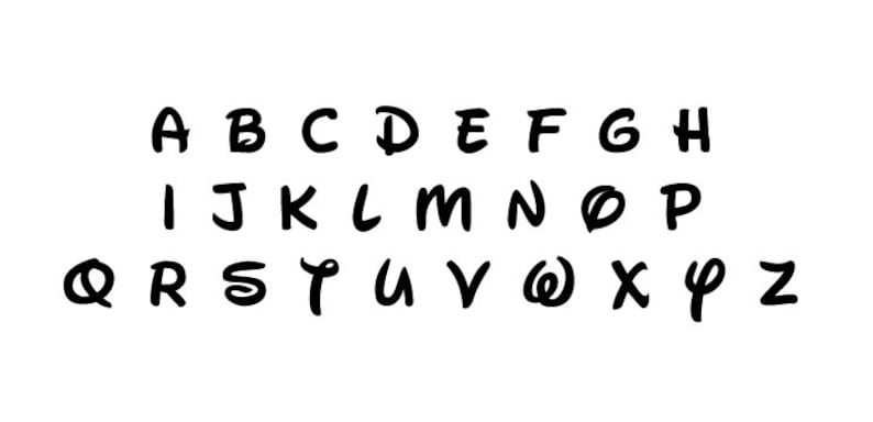Puede incluir: Letras del alfabeto en blanco y negro en estilo manuscrito. Las letras son estilizadas y tienen un toque caprichoso.