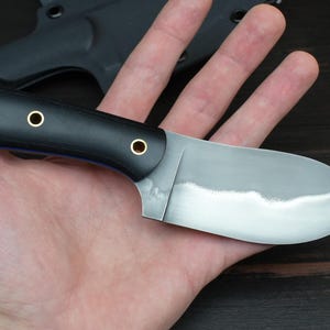 Handmade High Carbon Steel Bushcraft Knife: Micarta Handle, Kydex Sheath