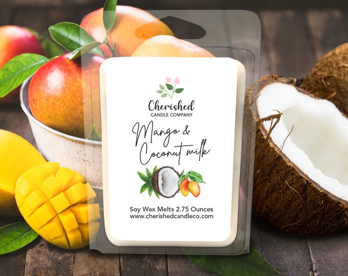 Mango & Coconut Soy Wax Melts l 2.75 Ounces l Phthalate Free