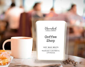 Coffee Shop l All Natural Scented Soy Wax Melts l 2.75 Ounces l Dye Free l Coffee Melts l Coffee Lover l Espresso l French Cafe