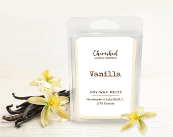 Vanilla l All Natural Scented Soy Wax Melts l Hand Poured l Long Burn l Vanilla Wax Melts l Home Decor l Dessert Melts l Yummy Scent