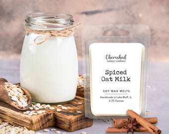 Spiced Oat Milk l All Natural Scented Soy Wax Melts l 2.75 oz l Hand Poured l Soy Wax Melts for Relaxing l Calming Fragrance l Home Decor