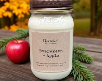 Evergreen + Apple Fall Soy Wax Candle