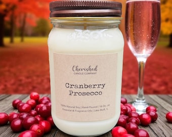 Cranberry Prosecco Fall Soy Wax Candle