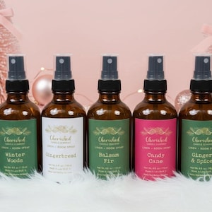 Holiday Room Spray: Naturally Scented Linen Spray, Aromatherapy