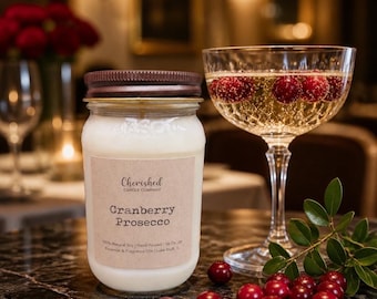 Cranberry Prosecco Fall Soy Wax Candle