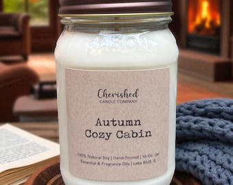 Autumn Cozy Cabin Fall Soy Wax Candle