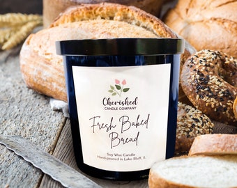 Fresh Baked Bread Soy Candle l 10 Ounces l Phthalate Free l Eco-Friendly l Average 60 Hour Burn Time