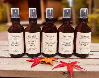Naturally Scented Fall 4oz Room + Linen Spray, Aromatherapy, Fall Scents, Pet Friendly, Room Sprays, Odor Eliminator Spray, Cozy Fall Decor