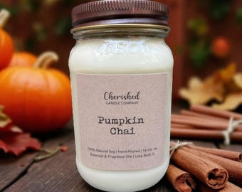 Pumpkin Chai Fall Soy Wax Candle